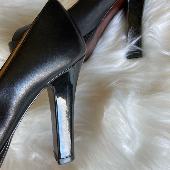 Cole Haan Black peep toe heels, 7 - Picture 10 of 15
